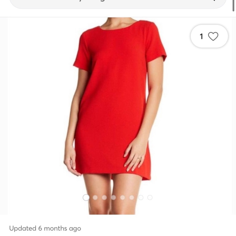 Lulus red chic shift dress